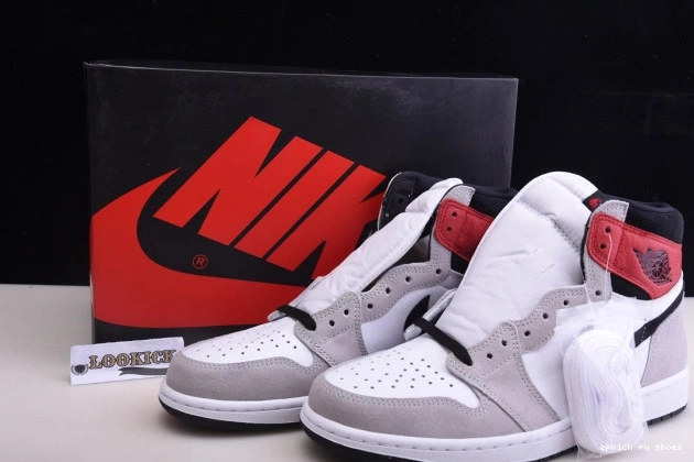 Rep High Smoke 555088-126 OG Jordan 1 Light Air Grey 0704